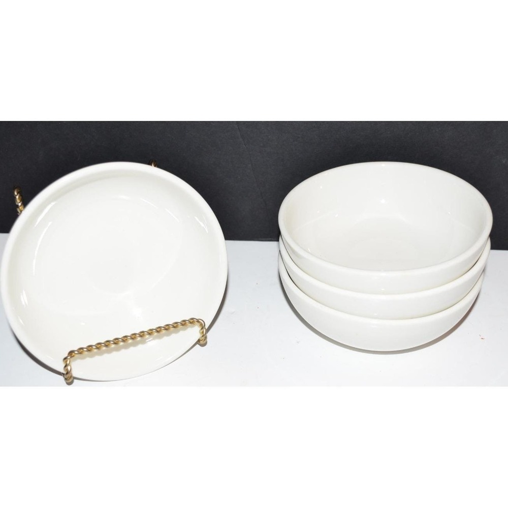 Vtg Iroquois Russel Wright  White Cereal Bowls 5¼" Set of 4